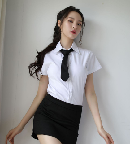 #22 School Girls Wear Naughty Student Ties Short School Uniform  Size 100cm - 175cm